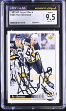 Ray Bourque Signed 1992-93 Upper Deck Card #265 Bruins CGC 9.5 JSA 9 Auto