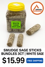 WHITE SAGE | SMUDGE SAGE STICKS BUNDLES 3CT | $15.99 – FREE SHIPPING