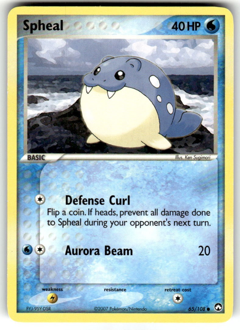 Spheal 65/108 Pokemon EX Power Keepers Common 2007 NM