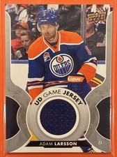 2017-18 Upper Deck Adam Larsson UD Game Jersey #GJ-LA Hockey Edmonton Oilers