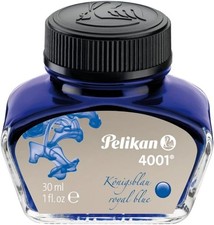 Pelikan 4001 Bottled Ink for Fountain Pens, Royal Blue, 1 fl oz, Blue
