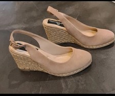 Suede Beige Wedges