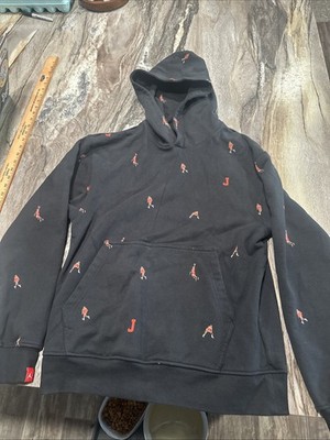 Air Jordan Essentials Size M All Over Jumpman Print MJ #23 Hoodie Black SMALL