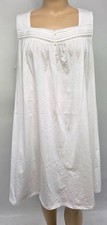 NWT Croft  Barrow Knit Nightgown 100 Cotton Blend Sleeveless Solid White 3X
