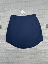 Abercrombie And Fitch Scarlett Mini Skirt Womens XS Blue Stretch Side Zip New