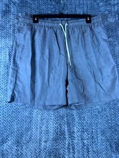 Lands'End Trunks Shorts Mens XL Gray Mesh Lined Drawstring Swim Wear Surfing