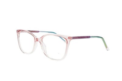 New SU2C Crystal Pink Gradient Eyeglasses with Colorful Temples 53/17/138