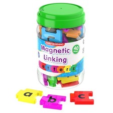 The Learning Journey Magnetic Linking Letters  Set of 40 Colorful ABC Magnet...