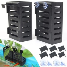 SANJHFF 2 Pcs Aquarium Plant Holder, Fish Tank Black Hook Suction cup