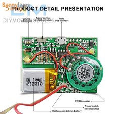 8M Recordable Sound Module MP3 Music Voice Player Board for Greeting Card DIY