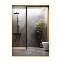 Rechteckig Wandspiegel Led 3 Farben Wandmontiert HäNgend Dekospiegel 70X50 Cm