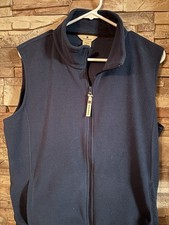 Woolrich Women's Blue Full Zip Vest W/ Pockets Outdoor Outerwear Large