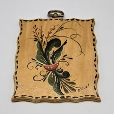 Folk Art Wood Wall Plaque Small