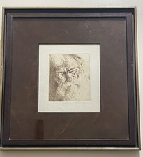 Charles Bragg Signed Art "Job" Artist Proof VII numbered, signed and Framed RARE