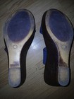 Italian Shoemakers Wedge Sandals Slides Wedge Heel Navy Blue Straps Size 11M — photo 4