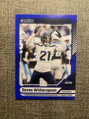 2024 Devon Witherspoon Panini Donruss - #144 Blue Press Proof Seahawks