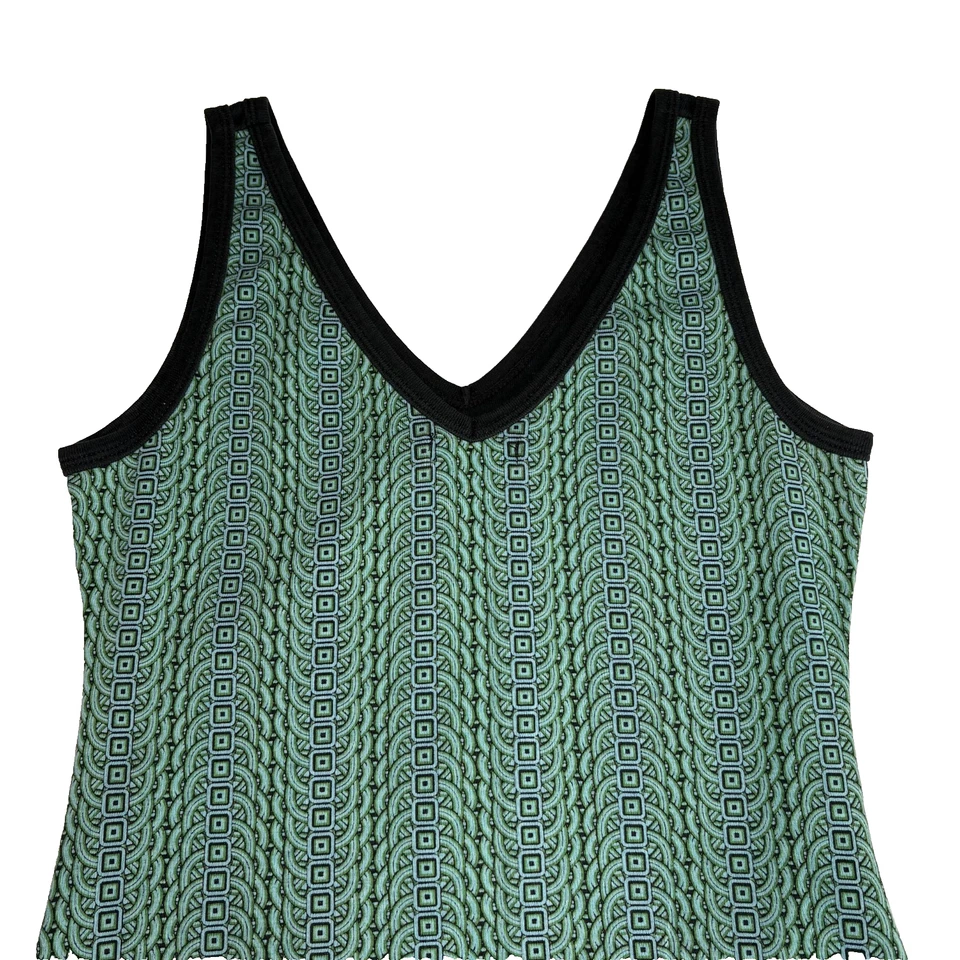 Vestido Custo Barcelona Negro Ajustado Abstracto Geométrico Tanque De Colección Arte Y2K RARO Foto 4 de 4