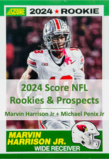 You Pick! 2024 Score NFL ROOKIES & PROSPECTS Cards! Buy 2+ Save 5% to 15%! RAV
