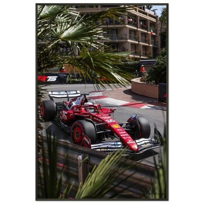 Charles Leclerc Ferrari Monaco F1 Poster   Formula 1 Wall Art