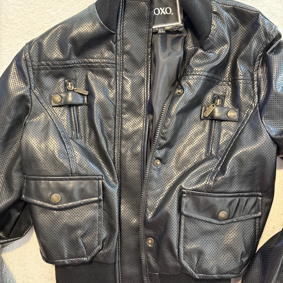 Female XOXO Black Jacket W Zipper & Snap Front Closure New W Tags Marked XL - Image 3 of 4