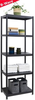 B Ware Design Metallregal 61x41x170 Standregal 5 Ebenen Metatt Schwarz