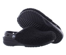 Crocs Classic Fuzz Mania Clog Unisex Shoes Size 4, Color: Black