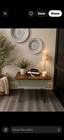 Rectangular Console Table Wood Top Green Base Hairpin Metal Legs 27.5”x25”x18.5” — photo 1