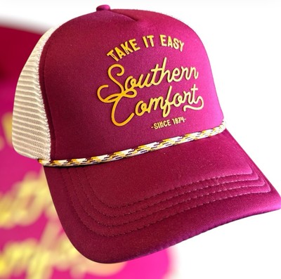 Southern Comfort - Take It Easy Rope Embroidered Trucker Cap / Hat - SnapBack