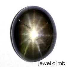 12 Ray Black Star Sapphire Gemstone Loose 1.57CT Beautiful Genuine Gemstone