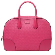 GUCCI Bright Diamante Leather Satchel | Hot Pink | Model 354332 | 100% Authentic