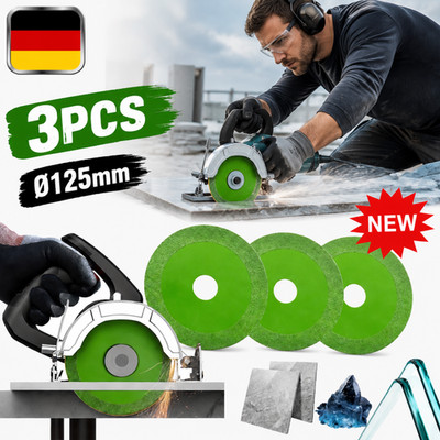 3PCS Glasschneidescheibe Diamanttrennscheibe Ø125mm 1mm ultra-dünn für Keramik