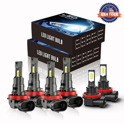 For Nissan Altima 2007-2018 6x LED Headlight High Low Beam+Fog Light Bulb Kit
