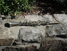 vintage AMERICAN PARAGON made in america Silver Plated Metal CLARINET