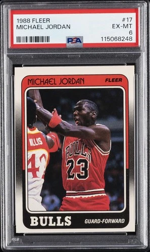 1988 FLEER #17 MICHAEL JORDAN PSA 6