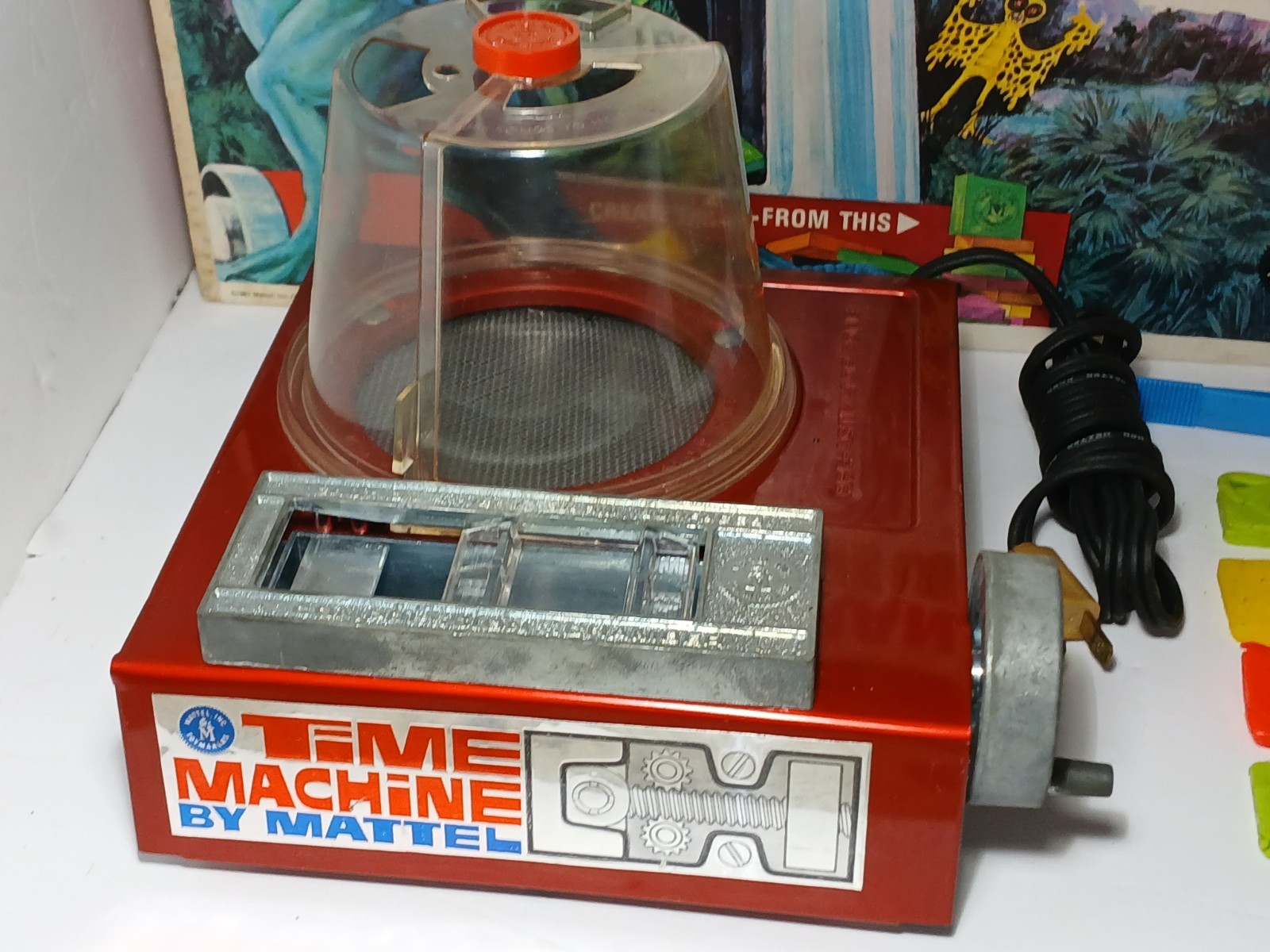 1967 MATTEL STRANGE CHANGE THE LOST WORLD TOY PLAY SET IN ORIGINAL BOX MONSTERS