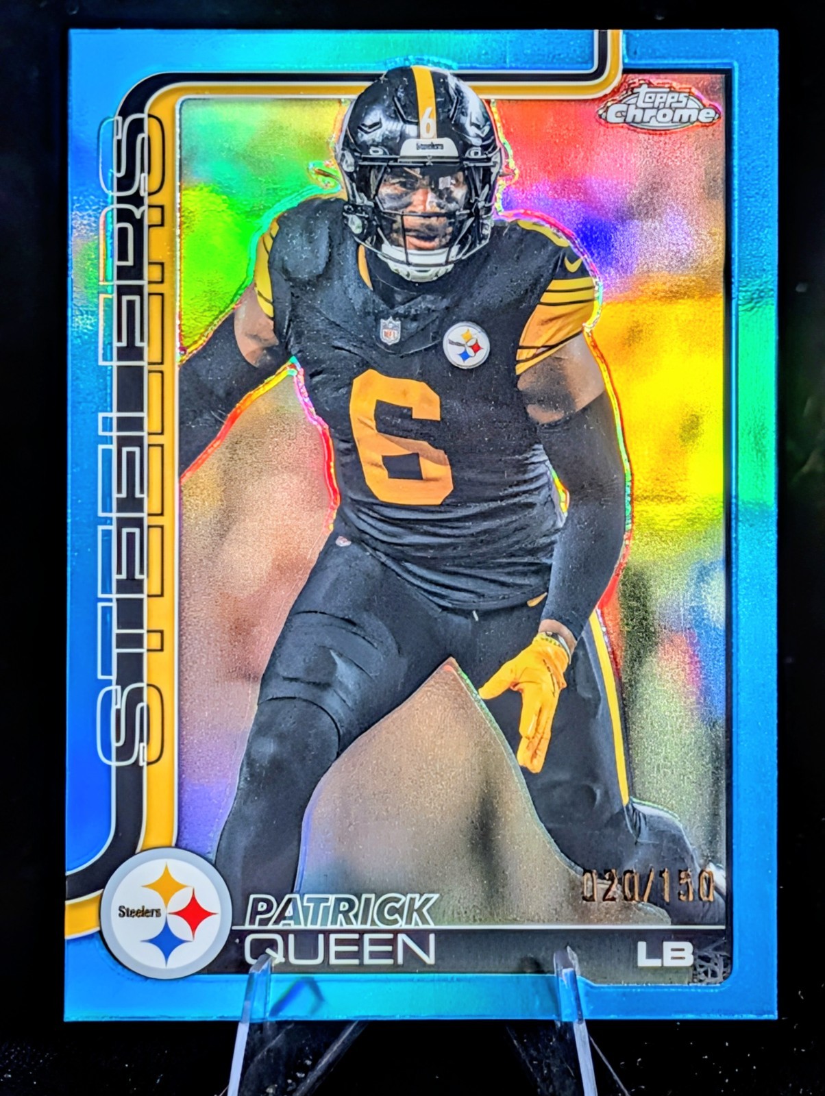 2025 Topps Chrome - Patrick Queen #260 Blue Refractor /150