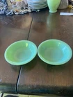 Fire King Oven Ware jadeite set of 2 thick restaurant ware 4 1/8" berry bowls