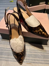 Kate Spade New York Mika Slingback Pumps Brown Tortoise Women Size 5,5.5,6,6.5,7
