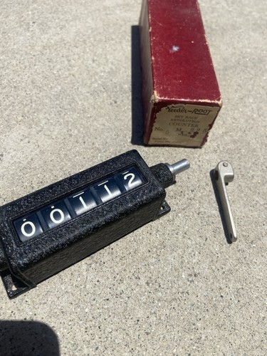 Vintage M 235 VEEDER-ROOT 5-Digit Counter 1946 Working w/Original Box And Lever