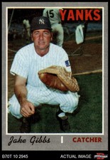 1970 Topps #594 Jake Gibbs Yankees 7.5 - NM+
