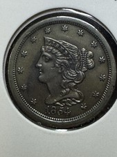 Braided Hair Half Cent 1854
