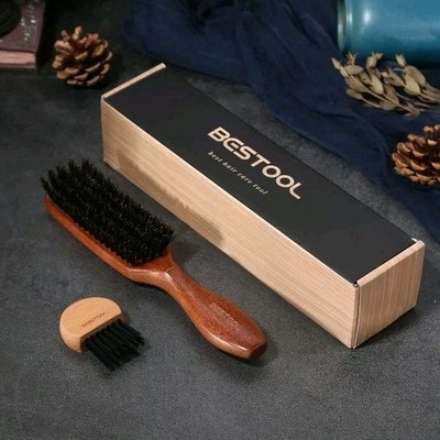 BESTOOL Beard Brush, Boar Bristle for Men, Detangling & Styling
