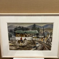 DAVID BLOWER, “CENTER RING AT MALIBU” ORIGINAL PAINTING