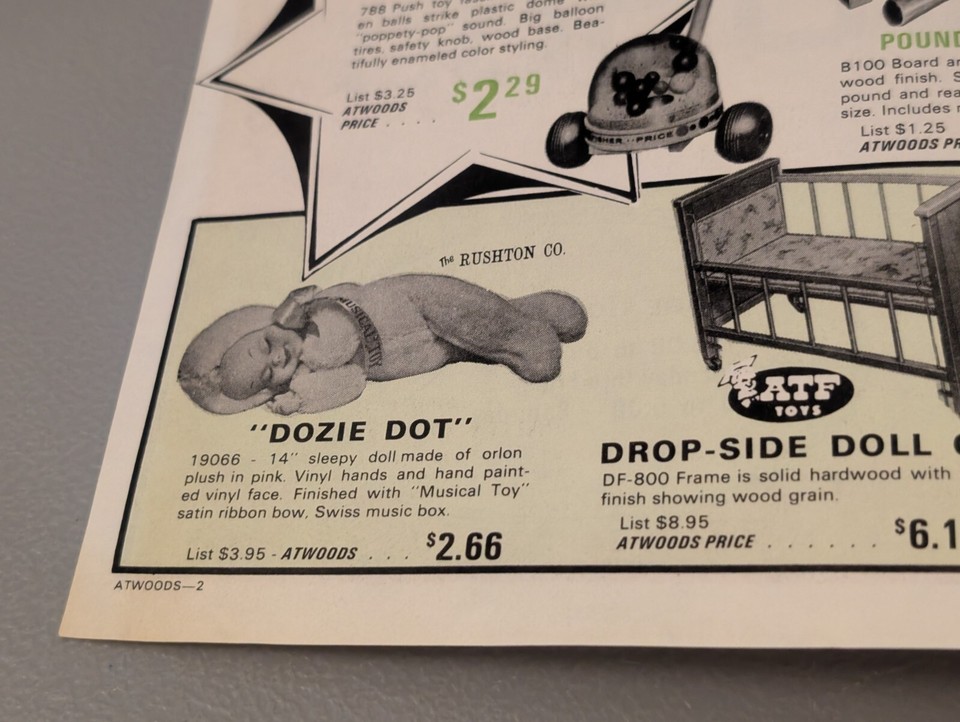 1971 Atwoods Christmas Catalog 1970's Vtg Oklahoma Texas Toys Santa