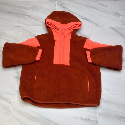 FP Movement Women's Lead the Pack 'Neon Coral' Fleece Pullover OB1537702  size XS