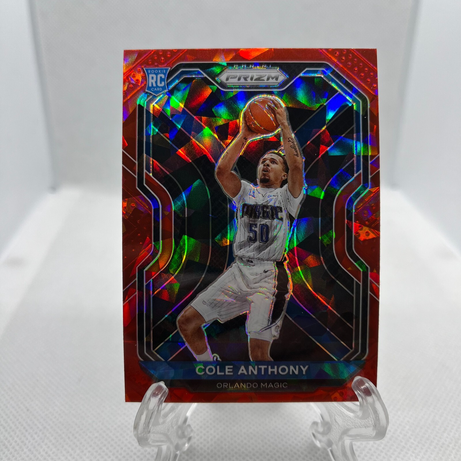 2020-21 Panini Prizm Red Ice Prizm Cole Anthony #292 Rookie RC