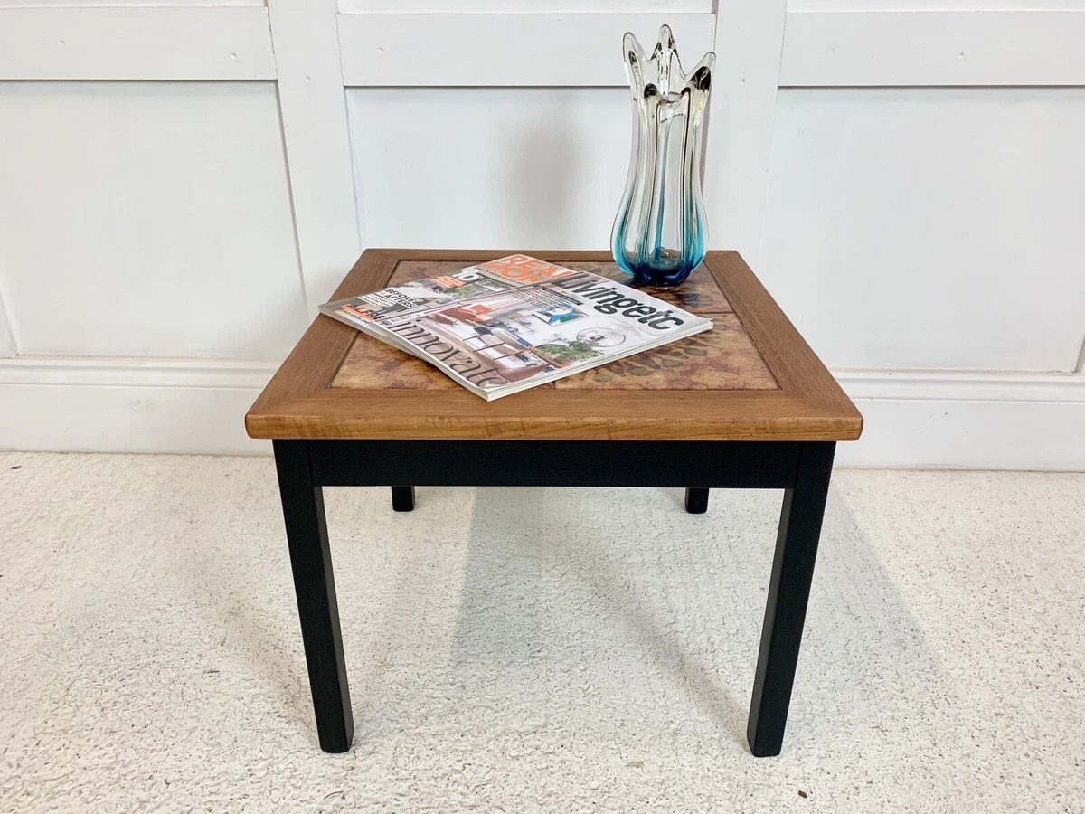 Rare Vintage Retro Danish Toften Teak Tiled Square Coffee Table