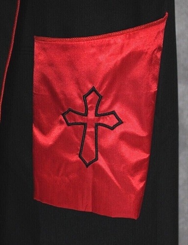 Vestido de iglesia/pastor negro y rojo diamante real para hombre/mujer - Imagen 8 de 8