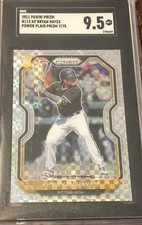 2021 Prizm Ke’Bryan Hayes RC #113 Power Plaid Prizm /75 SGC 9.5 Mint +