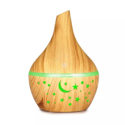 300ML USB Electric Aroma Air Diffuser Wood Ultrasonic Air Humidifier - 7 colors